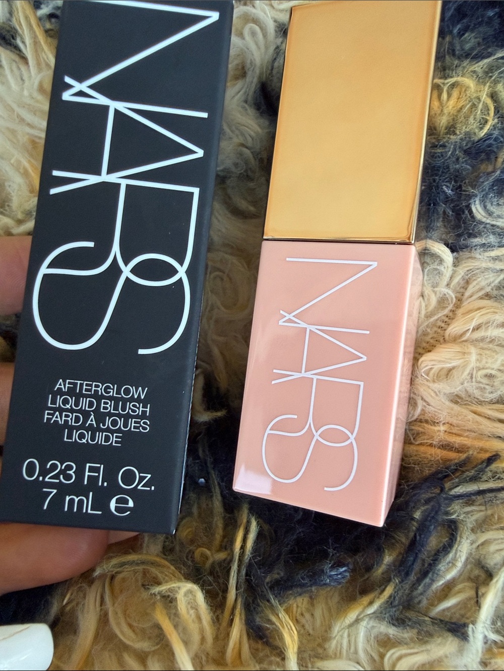 NARS liquid blush in orgasm